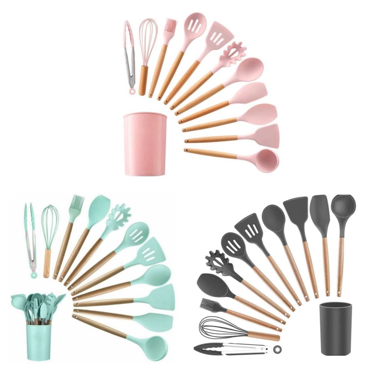 Silicone Tool Set MOQ 100 per colour. FOB π¨π³ $3.75 per set