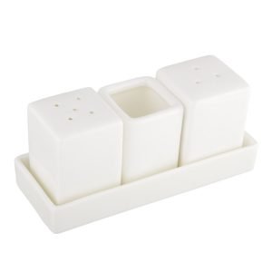 4-Piece Salt & Pepper Ceramic Set MOQ 120 sets. FOB ๐จ๐ณ $1.00 per set
