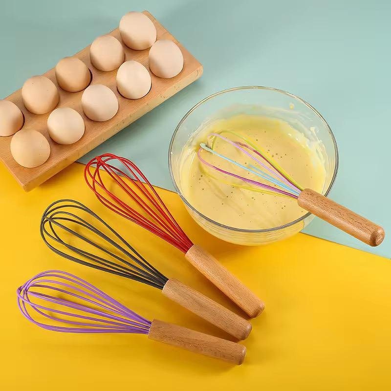 Silicone Whisk with Wooden Handle MOQ 240 pcs . FOB π¨π³ $0.40 - Image 3