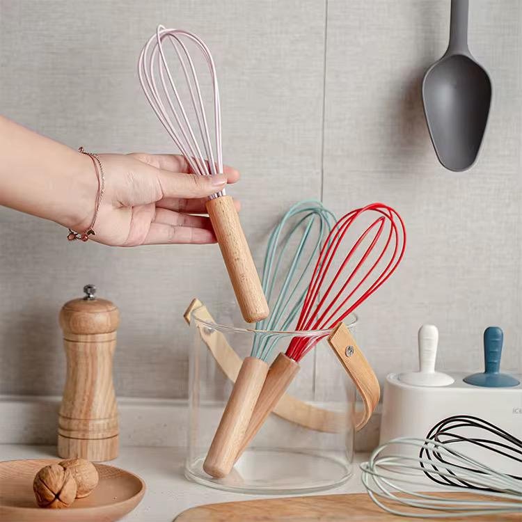Silicone Whisk with Wooden Handle MOQ 240 pcs . FOB π¨π³ $0.40 - Image 2