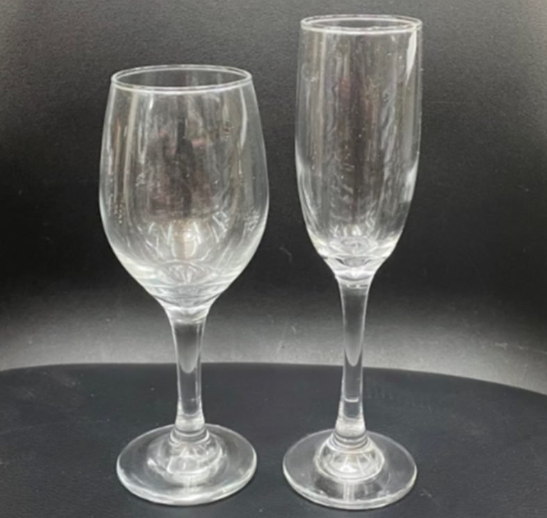 6pc wine or 6pc champagne glass set