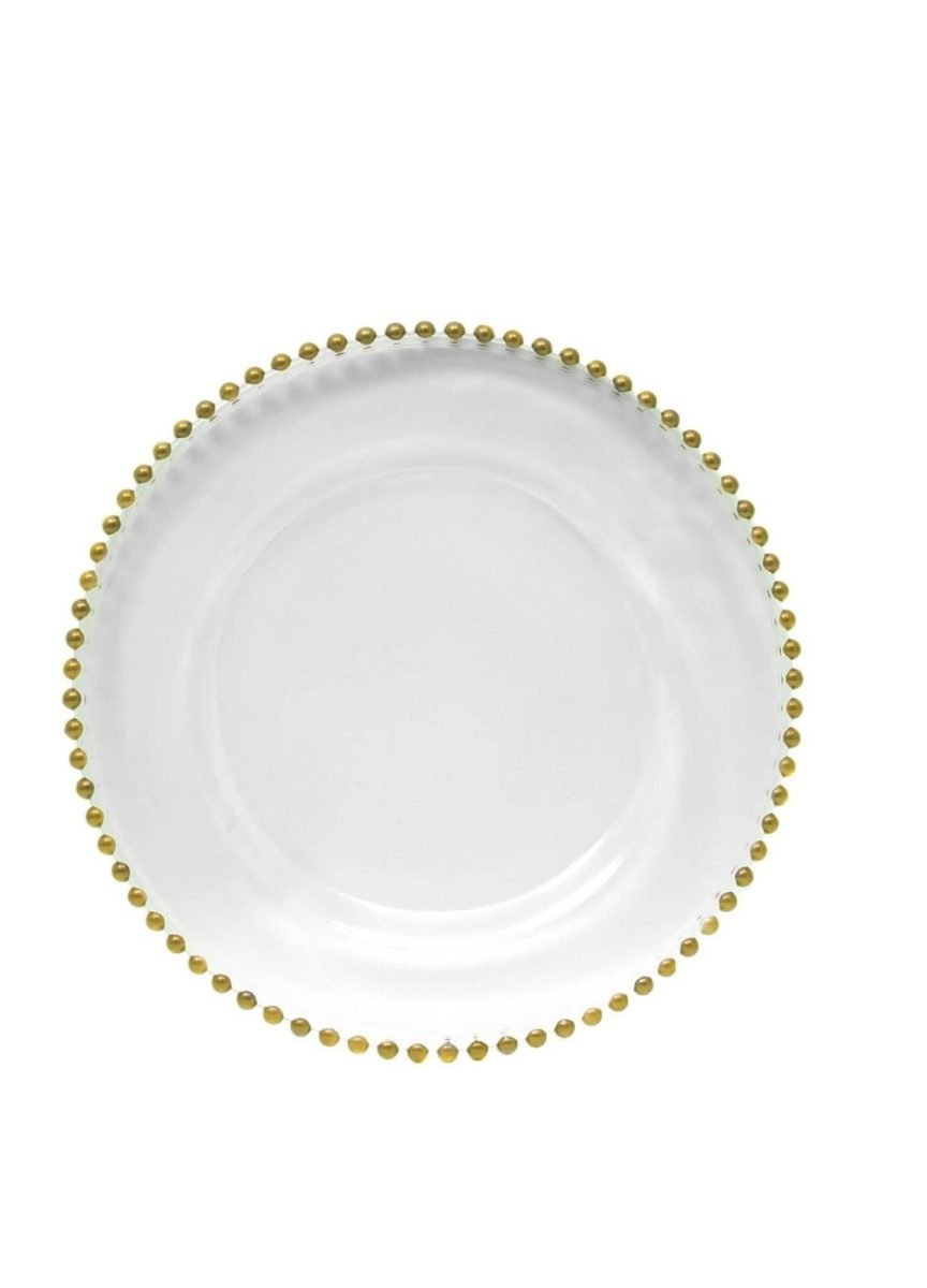 Glass underplate Gold Bead!
