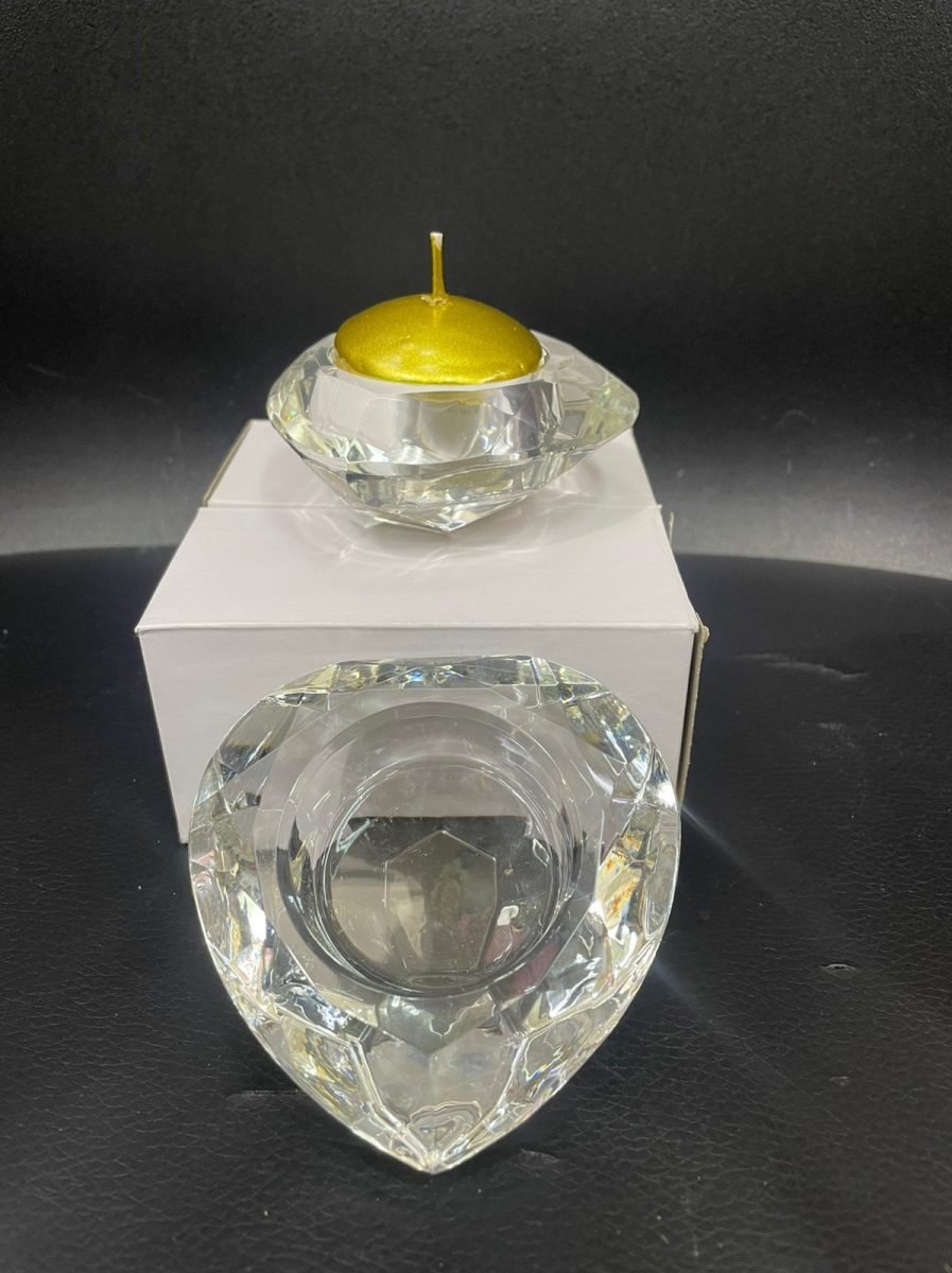 Glass candle holder
