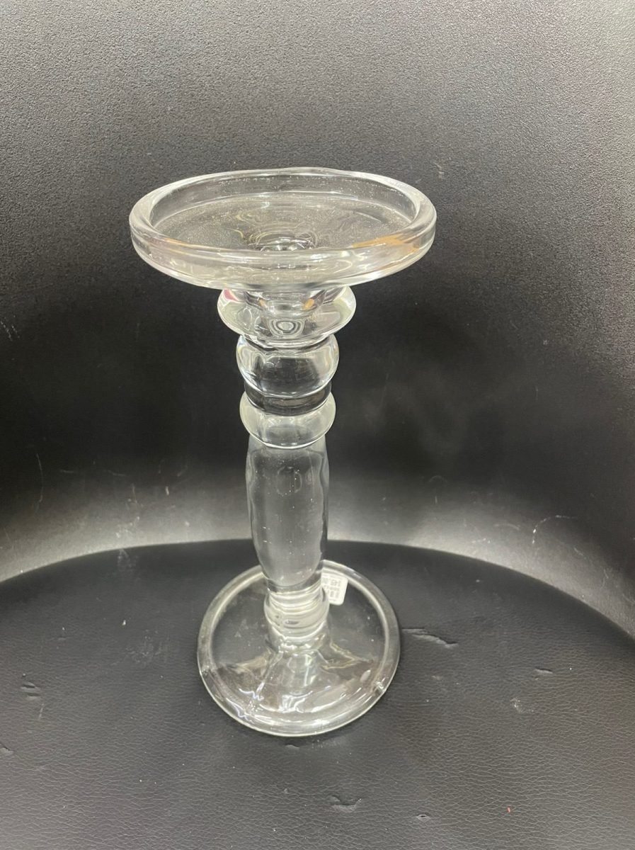 Glass candle holder
