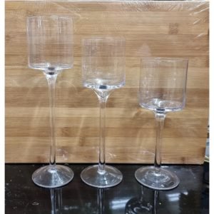 3pc Glass C/Holder Cup
