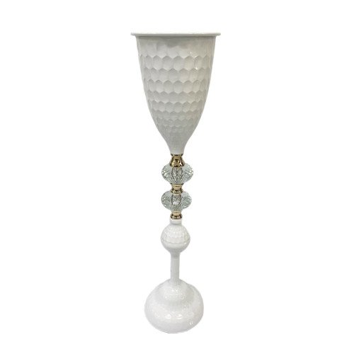 Flower Vase Metal White