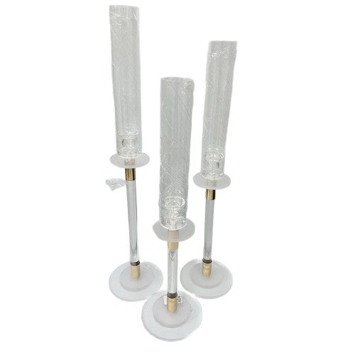 Acrylic 3pc Gold C/Holder