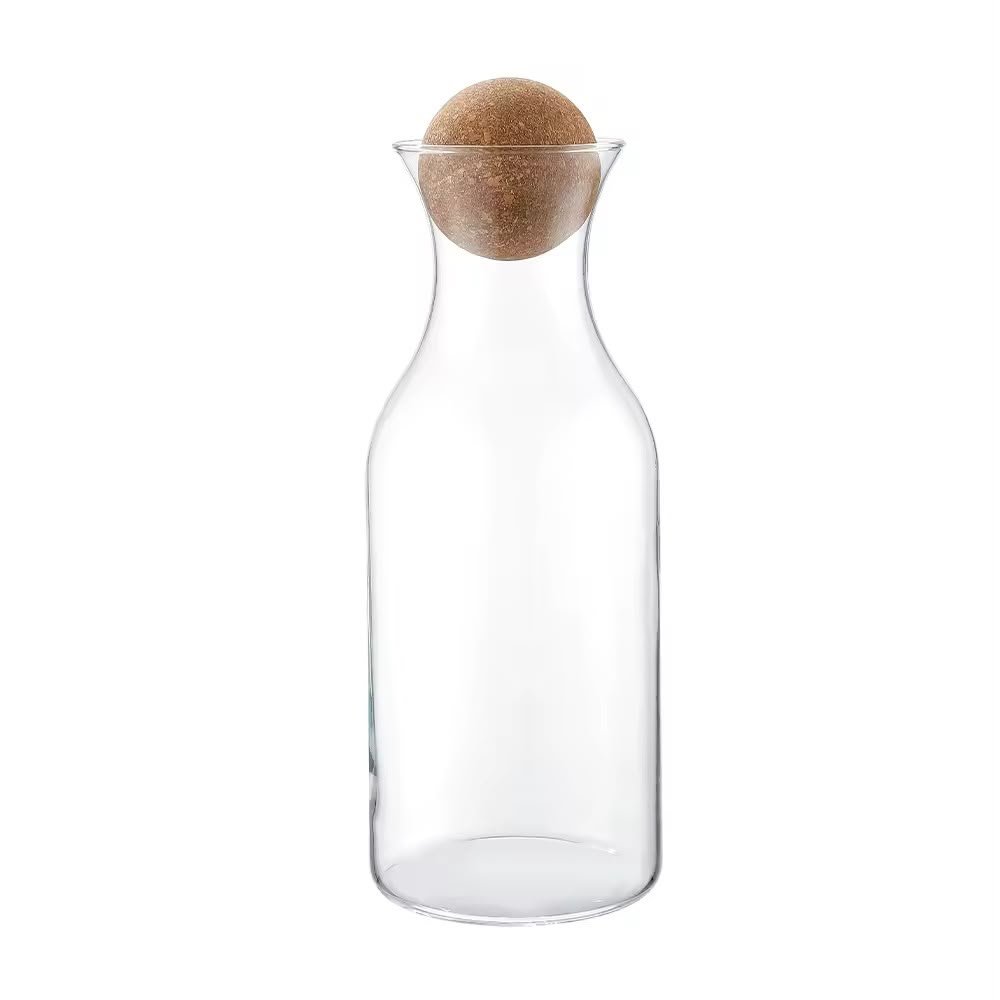 1.5L Glass carafe with Wooden ball stopper - Image 5
