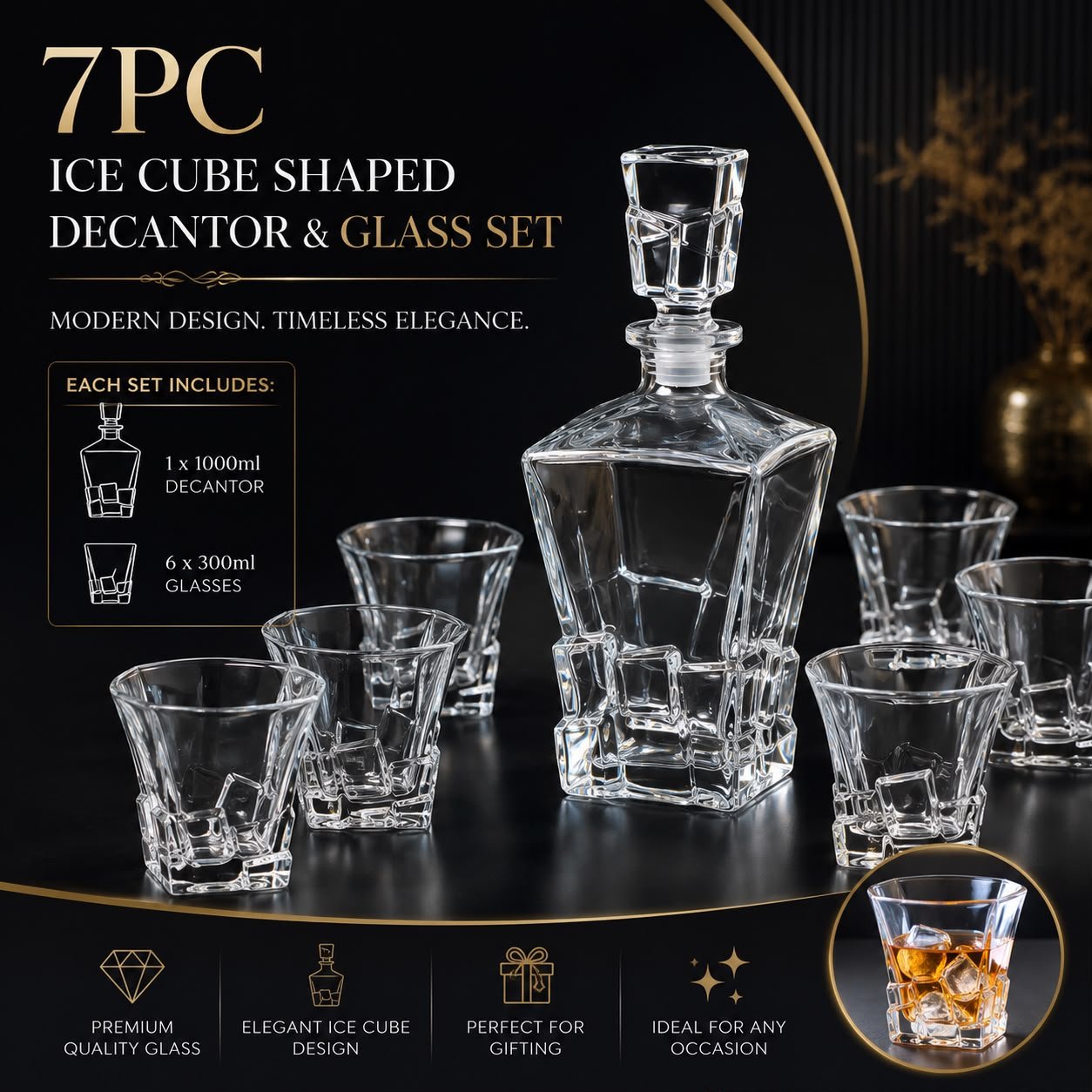 7pcs Decanter & Glass set