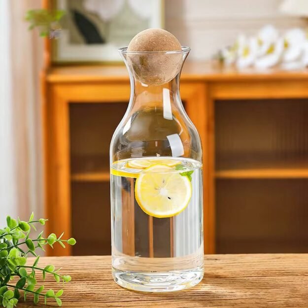 1.5L Glass carafe with Wooden ball stopper