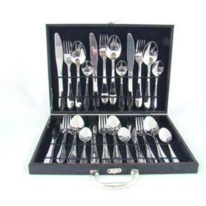 24pcs stainless steel cutlery set in wooden case